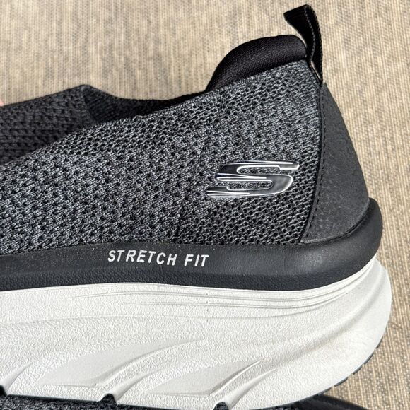 Skechers Dlux Walker Mens 11.5 Gray Slip On Shoes Stretch Fit Comfort NWT main image 4